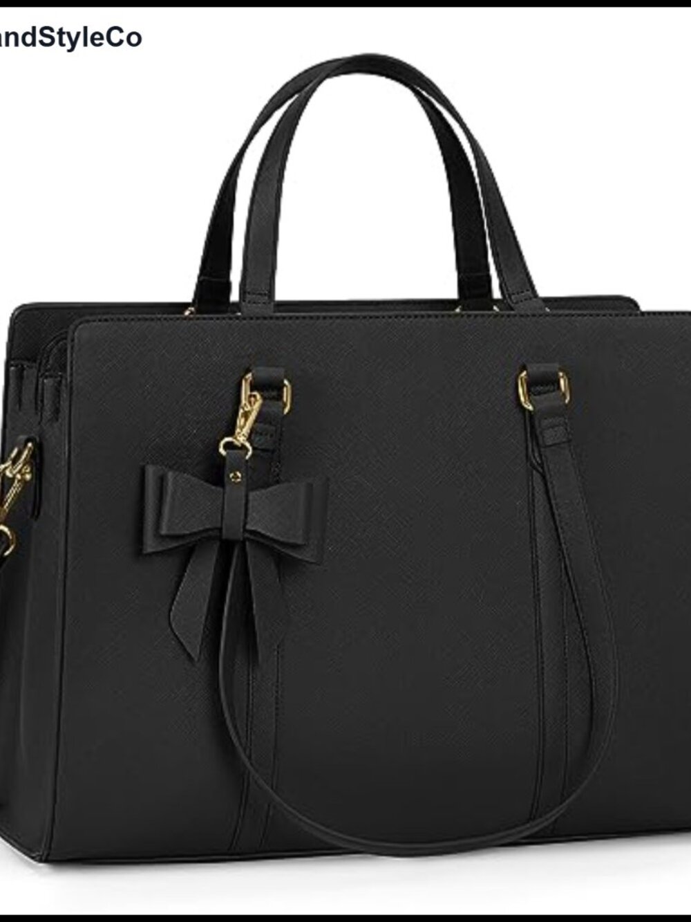 NUBILY 15.6 inch PU Leather Laptop Tote Briefcase Messenger Shoulder Bag